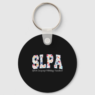 Floral Speech Language Pathology Istant Slpa Appre Keychain