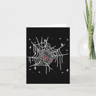 Floral Spider Web Lazy Halloween Costume Cute  Card