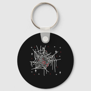 Floral Spider Web Lazy Halloween Costume Cute Keychain