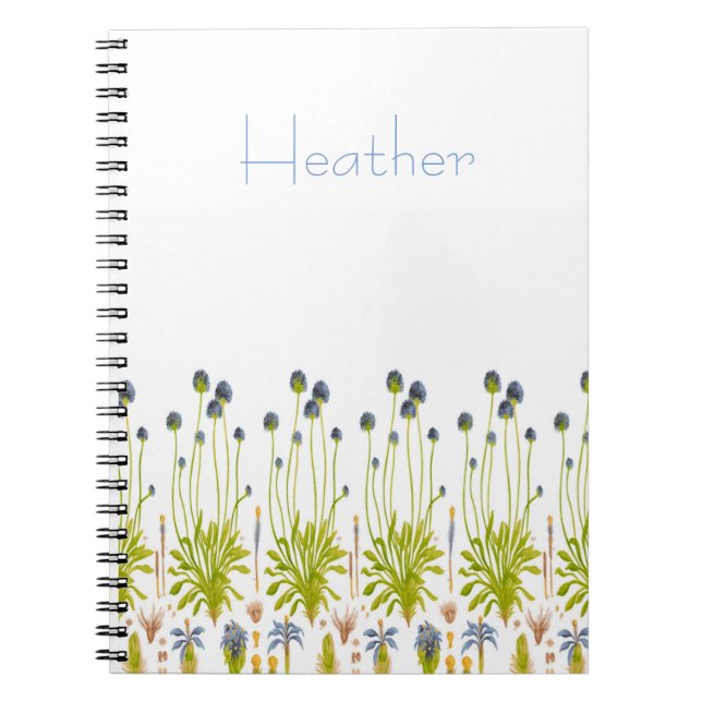 FLORAL Spiral Notebook - Personalize It (Front)