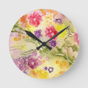 'Floral Splash' Clock