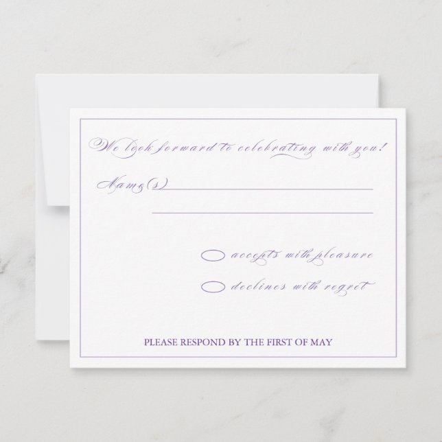 Floral Splendour RSVP Card (Front)