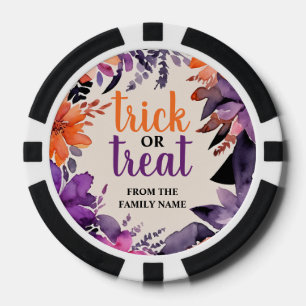 Floral Spooky Elegance Halloween Poker Party Poker Chips