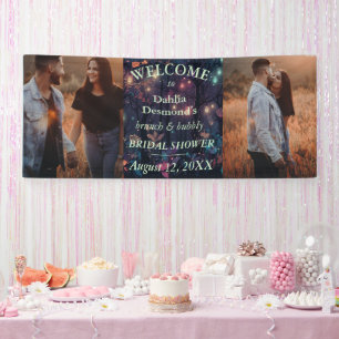 Floral Spray Brunch & Bubbly Bridal Shower Welcome Banner