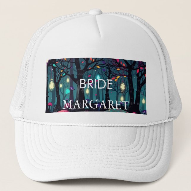 Floral Spray Fantasy Art BRIDE Cap (Front)