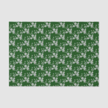 Floral Spray Style 1,Green-White-TISSUE WRAP PAPER