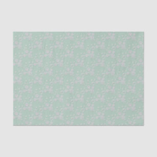 Floral Spray Style 1, Seafoam-White-TISSUE WRAP Tissue Paper