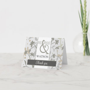 Floral Sprigs Modern Elegant Pretty Inspirivity  Thank You Card