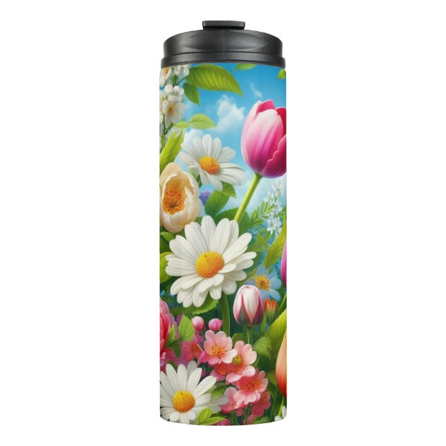Floral/spring artwork  thermal tumbler (Front)