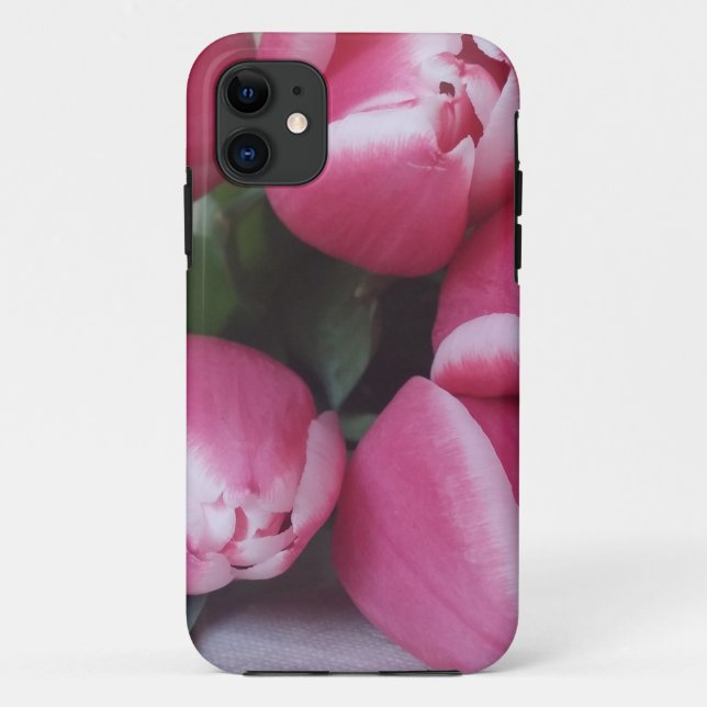 Floral Spring Bouquet of Pink Tulips, Flowers Case-Mate iPhone Case (Back)