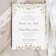 Floral Spring Chinoiserie Foil Faire-part de maria