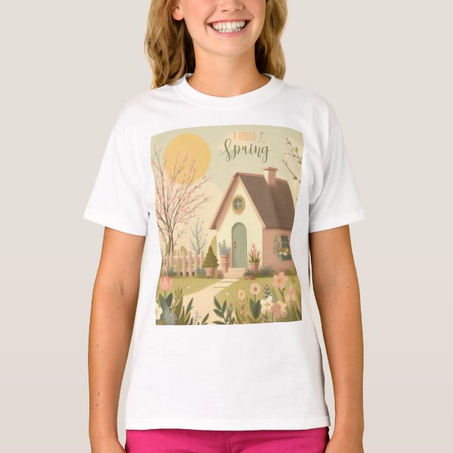 Floral/spring cottage T-Shirt (Front)