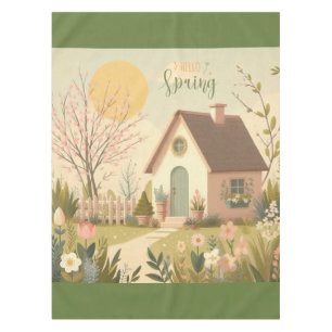 Floral/spring cottage tablecloth