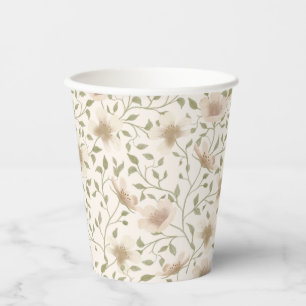 Floral Spring Easter Vintage Baby Shower Paper Cups