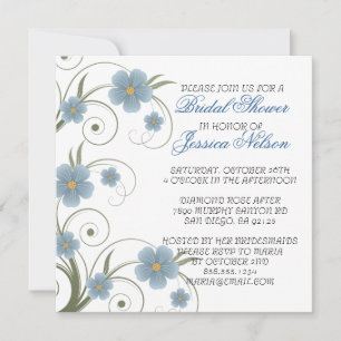 Floral Spring Flûte Élégant Invitation de douche