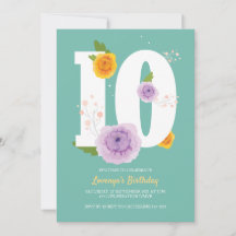 Floral Spring Garden 10th Birthday Party