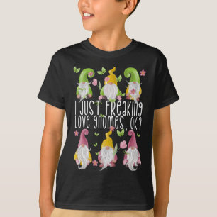 Floral Spring Gnome Quote Cute Summer Gnomes T-Shirt