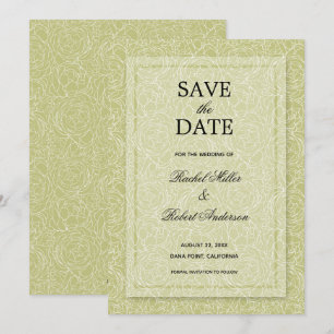 Floral Spring Green Save The Date
