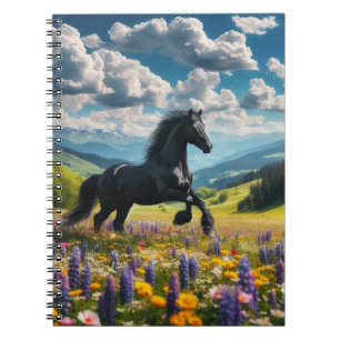 Floral/spring horse/stallion  notebook