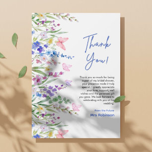 Floral Spring Love is in Bloom Bridal Shower Thank You Card