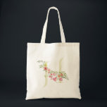 floral spring monogram H wedding Bridal Shower Tote Bag<br><div class="desc">***this design is part of a collection*** _______________________ this design template is fully editable and customizable by you the customer - click personalize further button if you wish to move, add, delete, or make significant changes to the design _______________________ *if you have any DESIGN questions or need more designs or...</div>