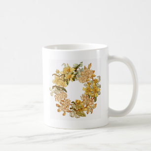 Floral Spring Wreath Flower Pink Flowers Art Coffee Mug