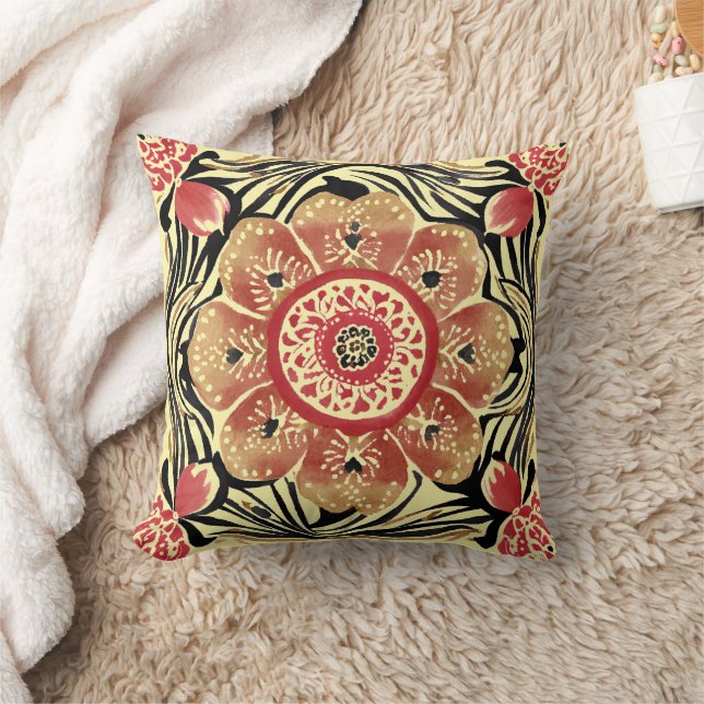 Floral Square Pillow (Blanket)
