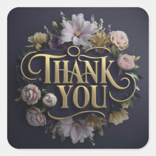 Floral Square Sticker
