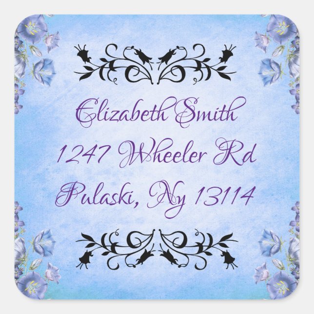 Floral Square Sticker (Front)