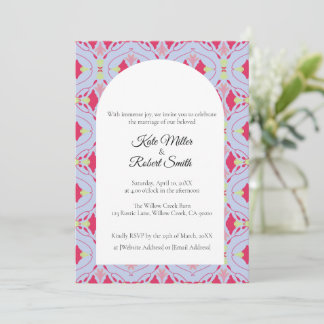 Floral Squircle Lavender Invitation Card