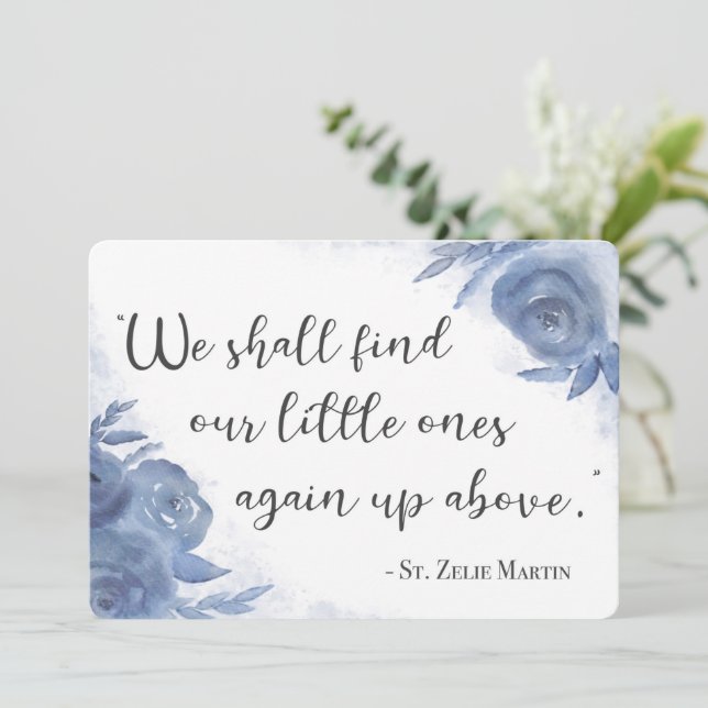 Floral St. Zelie Martin Floral Miscarriage Card (Standing Front)