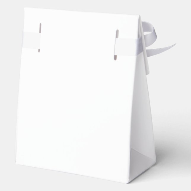 Floral Stacked Initials Monogram Wedding  Favor Box (Back)