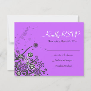 Floral Star of David Bat Mitzvah Invitation  Reply