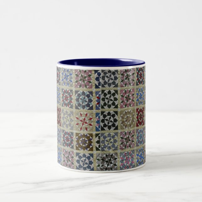 Floral Stars Two-Tone Coffee Mug (Center)
