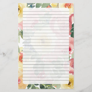 Floral stationery