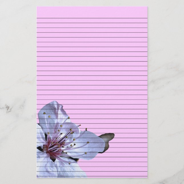 Floral Stationery -optional lines (Front)