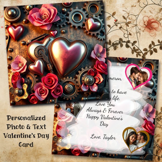 Floral Steampunk Saint Valentin Modèle photo (Créateur téléchargé)