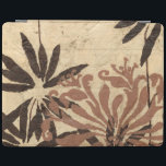 Floral Stencil Design with Tawny Leaves iPad Smart Cover<br><div class="desc">This stencil design of floral leaves with a tawny coloration has a rustic looking background,  giving it a vintage feel. A Jennifer Goldberger original,  this print would make an amazing gift for someone who enjoys the rustic feel of pieces like this!</div>