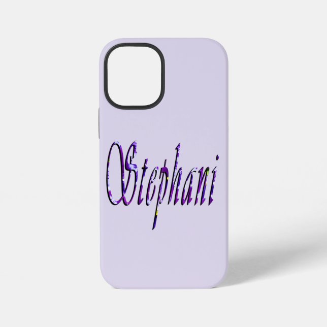 Floral Stephani Name, iPhone Case (Back)