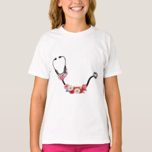 Floral Stethoscope Sweatshirt Nurse & Doctor gif T-Shirt