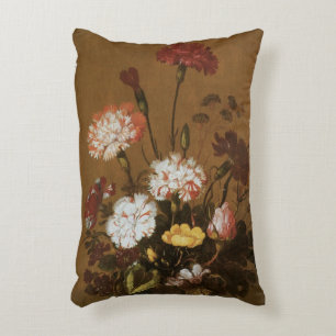 Floral Still Life Flowers in Vase, Vintage Baroque Decorative Pillow