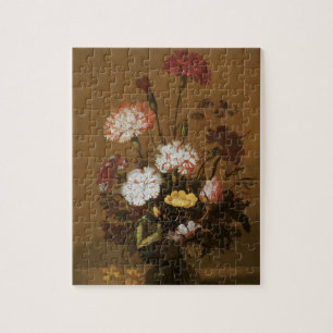 Floral Still Life Flowers in Vase, Vintage Baroque Jigsaw Puzzle