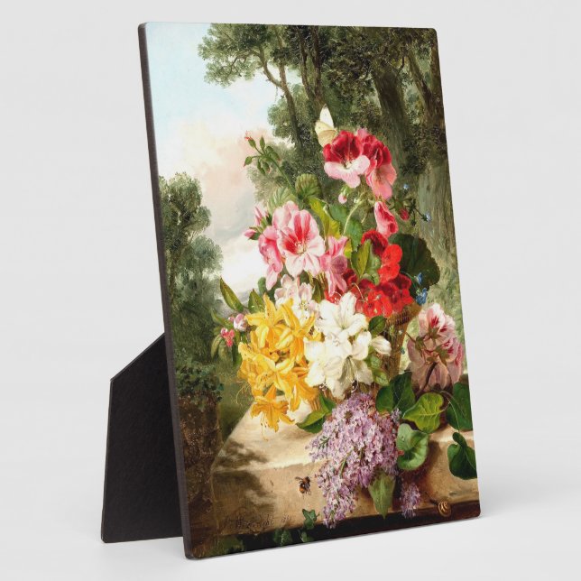 Floral Still Life, John Wainwright  Plaque (Side)