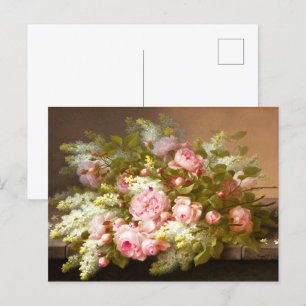 Floral Still Life, Raoul M. De Longpré Postcard