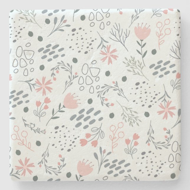 Floral Stone Coaster (Front)