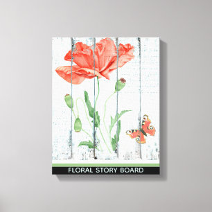 FLORAL STORY BOARD CANVAS PRINT
