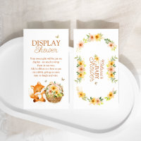 Floral Storybook Fox Baby Shower Display Shower