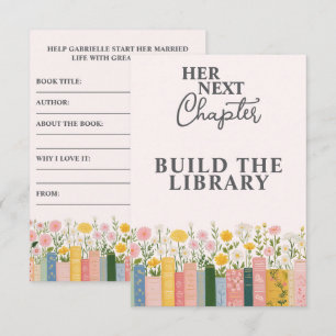 Floral Storybook Her Next Chapter Bridal Shower Enclosure Card