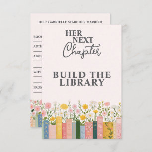 Floral Storybook Her Next Chapter Bridal Shower  Enclosure Card