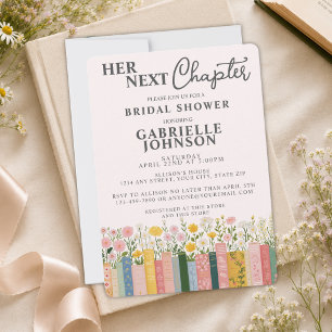 Floral Storybook Her Next Chapter Bridal Shower  Invitation